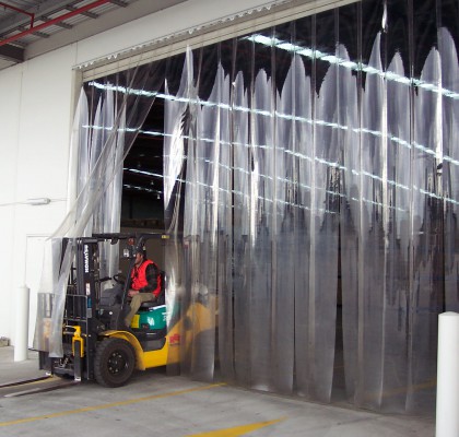 thumbnail image 2 of PVC Strip Curtain Warehouse Door Kit - 2m Wide X 2.25m High (200mm X 2mm Strips) 2 of 6